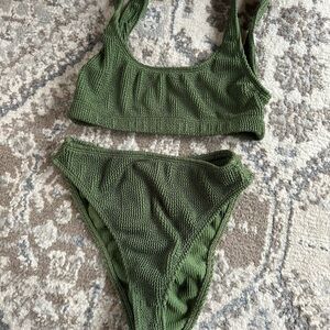 Good American Olive Green Bikini Set